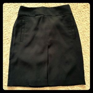 Express - black pencil skirt with pleat, size 4